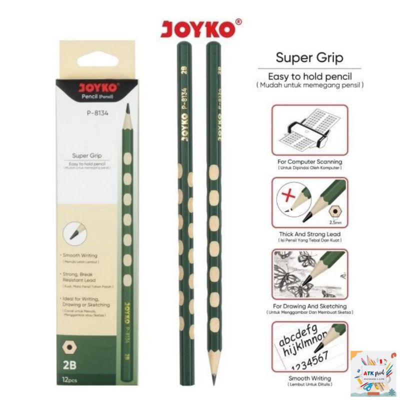 

Pensil Joyko 2B | 1 pack isi 12 pcs | P-8134