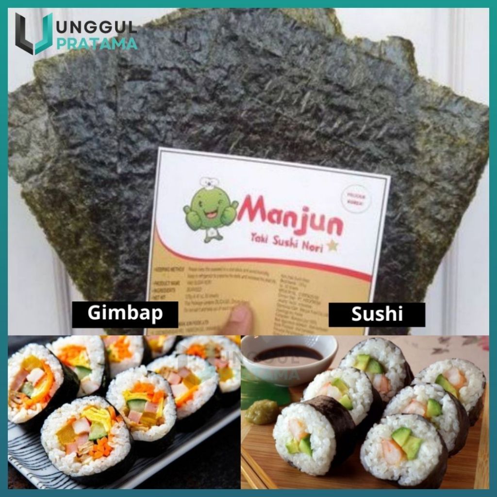 

Rumput Laut Sushi Gimbap Korean Yaki Sushi Manjun Nori Halal Sushi Nori Seaweed