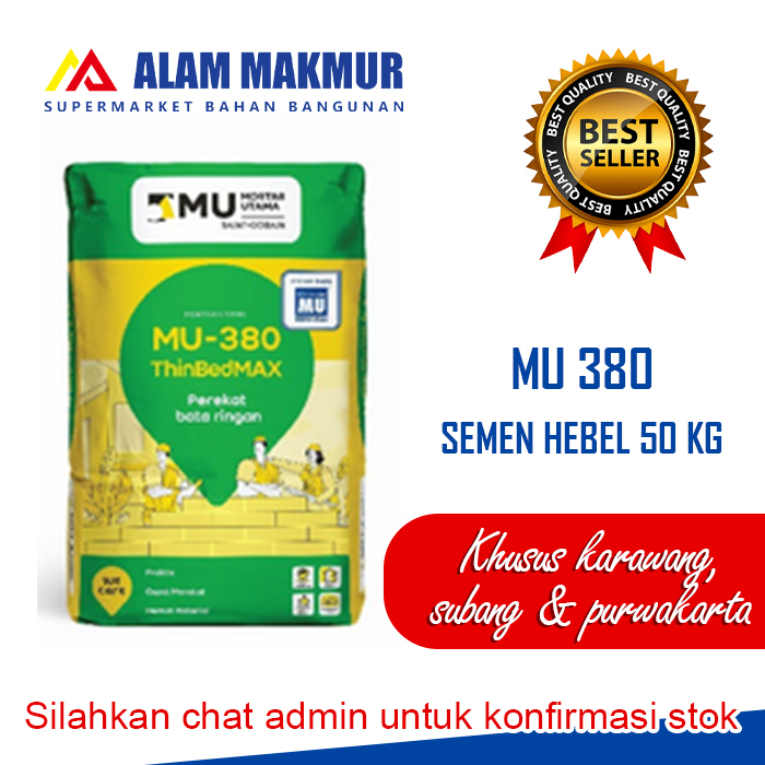 MU 380 Mortar Utama Semen Instant Perekat Lem Bata Ringan Hebel