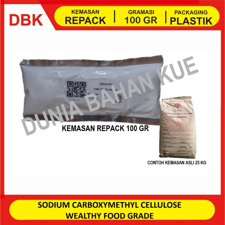 

SODIUM CARBOXYMETHYL CELLULOSE / CMC FOOD GRADE - REPACK 100 GR