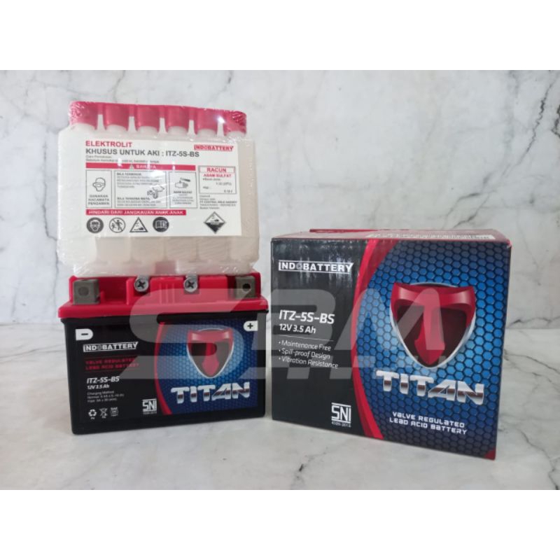 Aki Motor TITAN ITZ-5S-BS 12V 3.5Ah AKI MOTOR INDOPART SEMI KERING