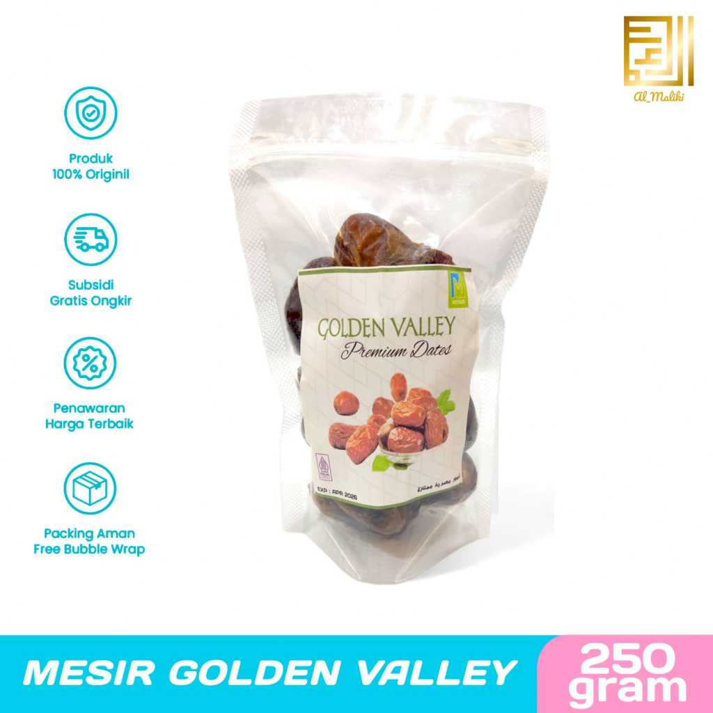 

Kurma Golden Valley 250grm I Kurma Madu Mesir Pouch