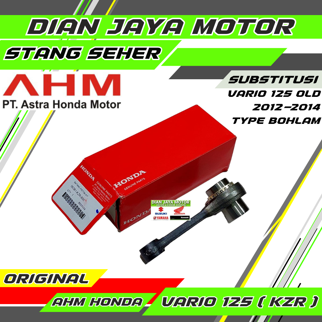Stang Seher Vario 125 OLD KZR ORI ahm Setang Seher Vario 125 Bohlam 2012 - 2014 Conrod Batang Torak