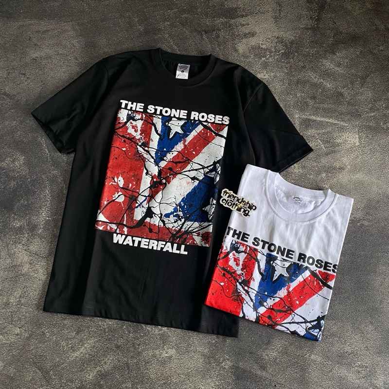 Kaos Band THE STONE ROSES - WATERFALL Baju Musik Tshirt Band Britpop Vintage Built Up Tanpa Jahitan 