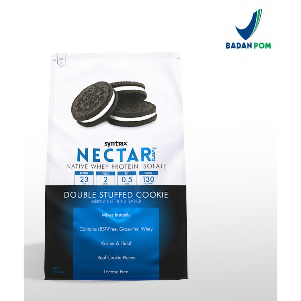 SYNTRAX NECTAR WHEY PROTEIN 2 LB LBS 2LBS ISOLATE SUSU COKLAT LACTOSE GLUTEN FREE GYM FITNESS FITNES