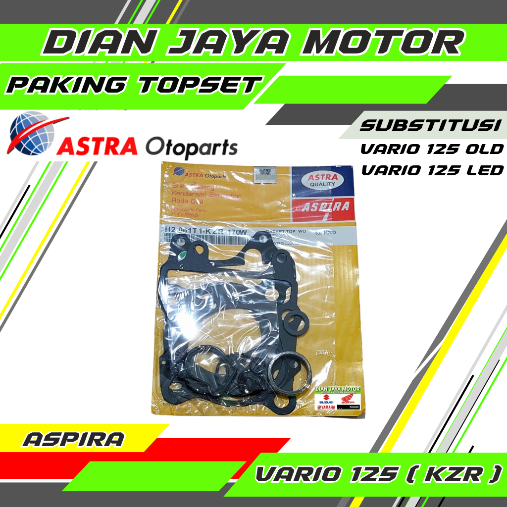 Paking Topset Gasket KZR Ori Astra Apira Vario 125 fi esp Vario 125 led