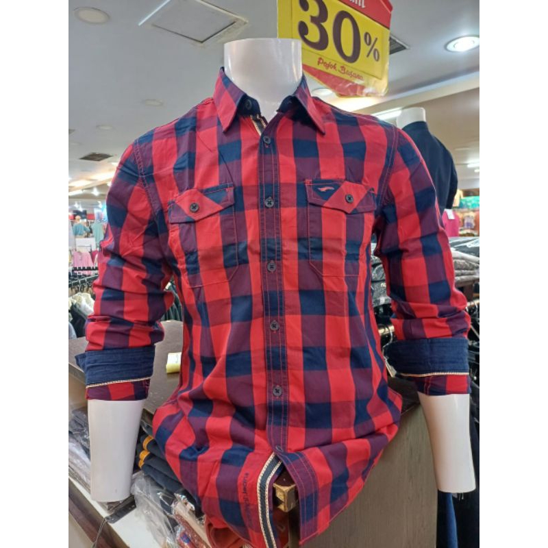 KEMEJA CARDINAL JEANS PRIA SLIMFIT ORIGINAL 100%