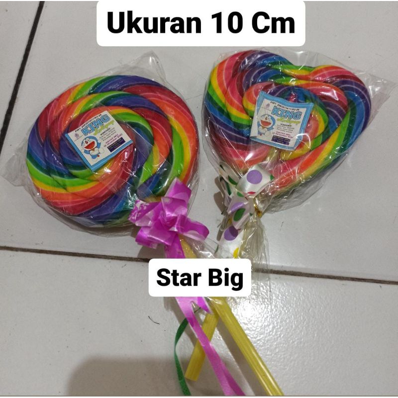 

Permen Lolipop King Candy Warna Warni Besar 10 Cm Love Bulat