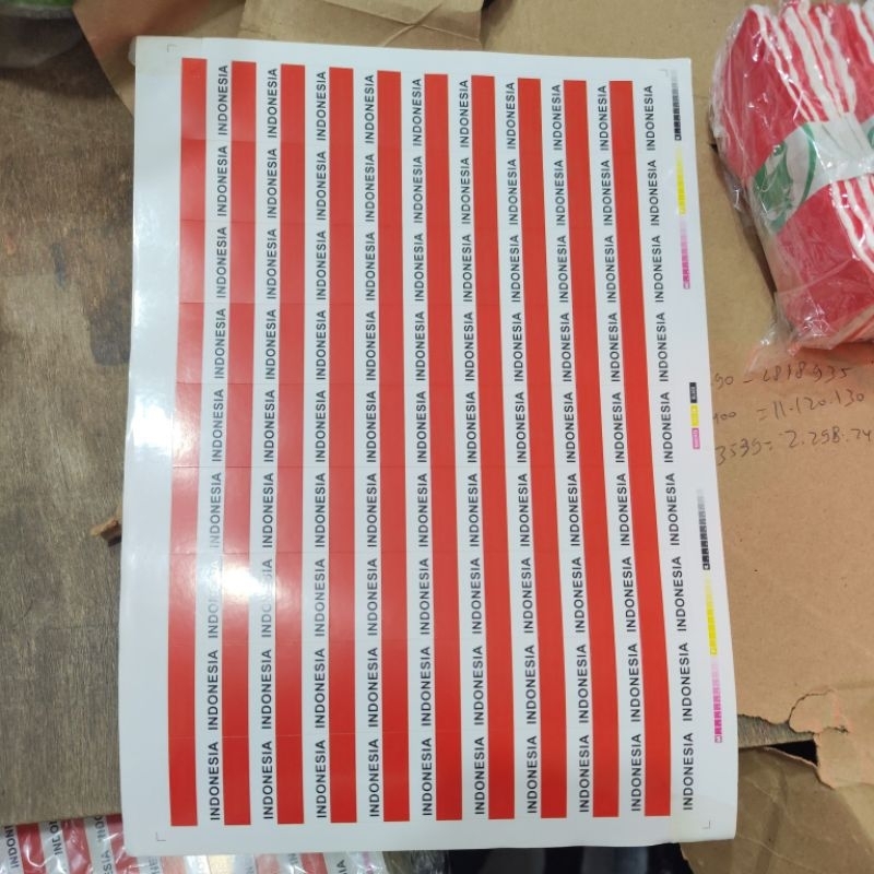 

(1 pcs) stiker bendera merah putih per 90 pcs