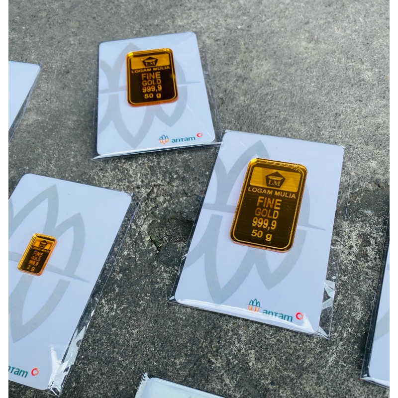 replika logam mulia  50 gram bolak balik replika logam mulia PVC