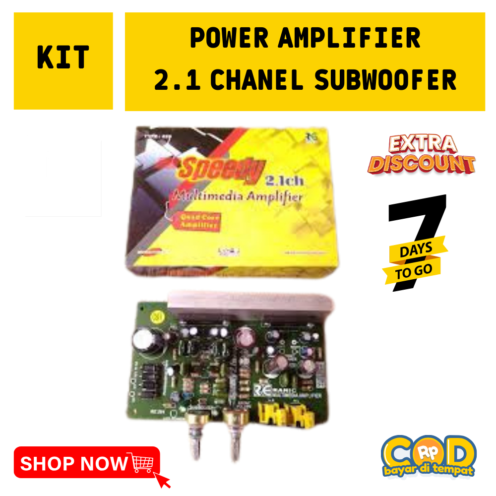 Kit Power Amplifier Subwoofer 2.1 Channel 12V DC