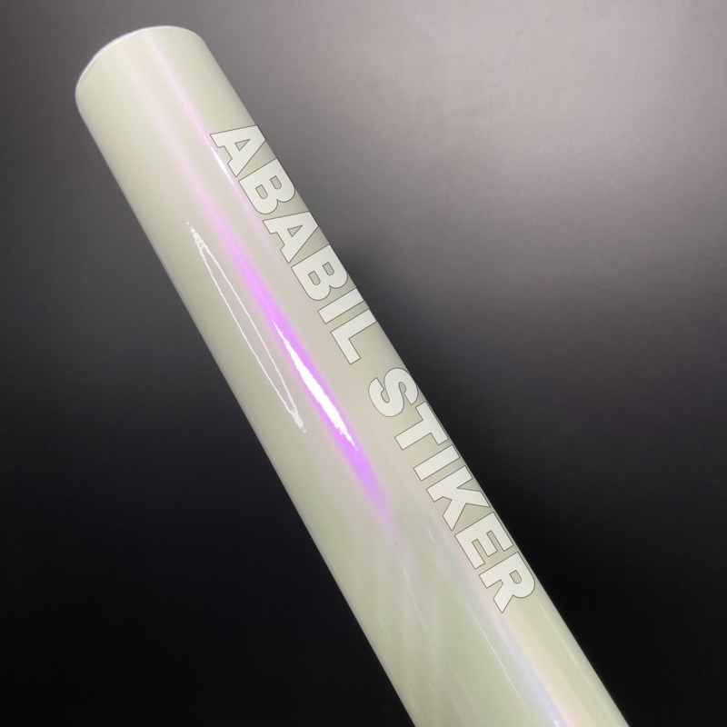 stiker skotlet motor dan mobil warna PUTIH LEMBAYUNG UNGU kualitas premium