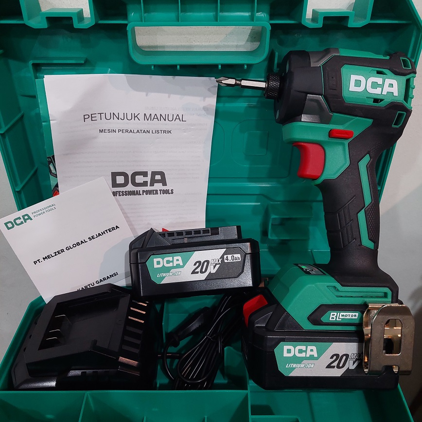 DCA ADPL208 20V Impact Driver Brushless motor bor obeng cordless