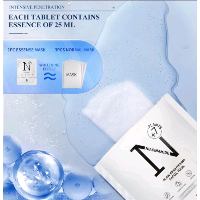 Whitening essense face mask, masker wajah