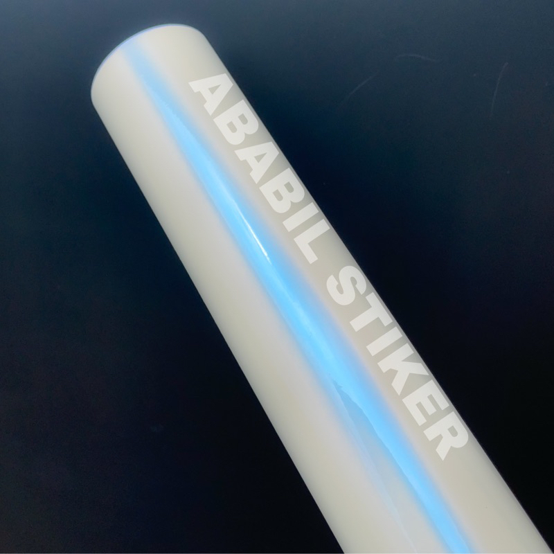 stiker skotlet motor dan mobil warna PUTIH LEMBAYUNG BIRU kualitas premium