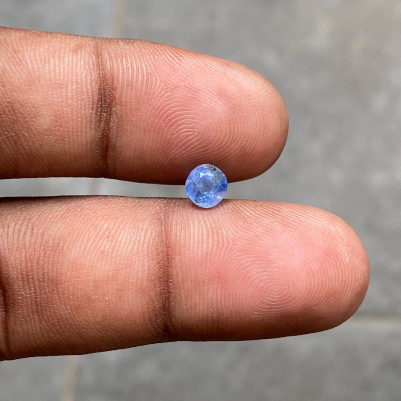 Natural Blue sapphire ceylon Srilanka batu blue safir selon srilangka ukuran kecil dim 5.5mm