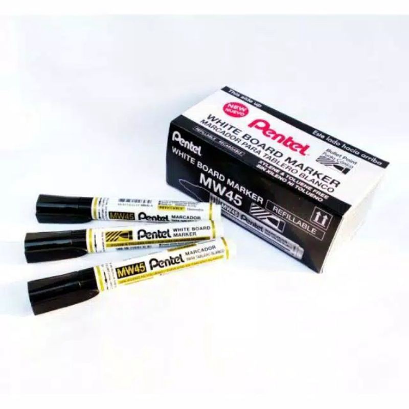 

NEW PROMO Spidol Whiteboard Marker MW45 Pentel Refillable Satuan