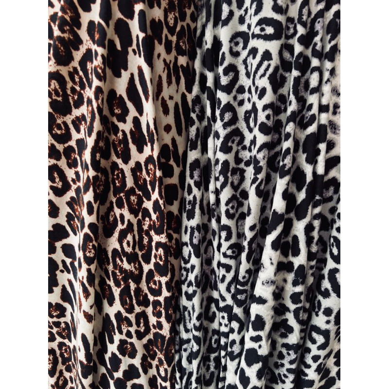 kain katun rayon viscose premium motif macan leopard terbaru best seller
