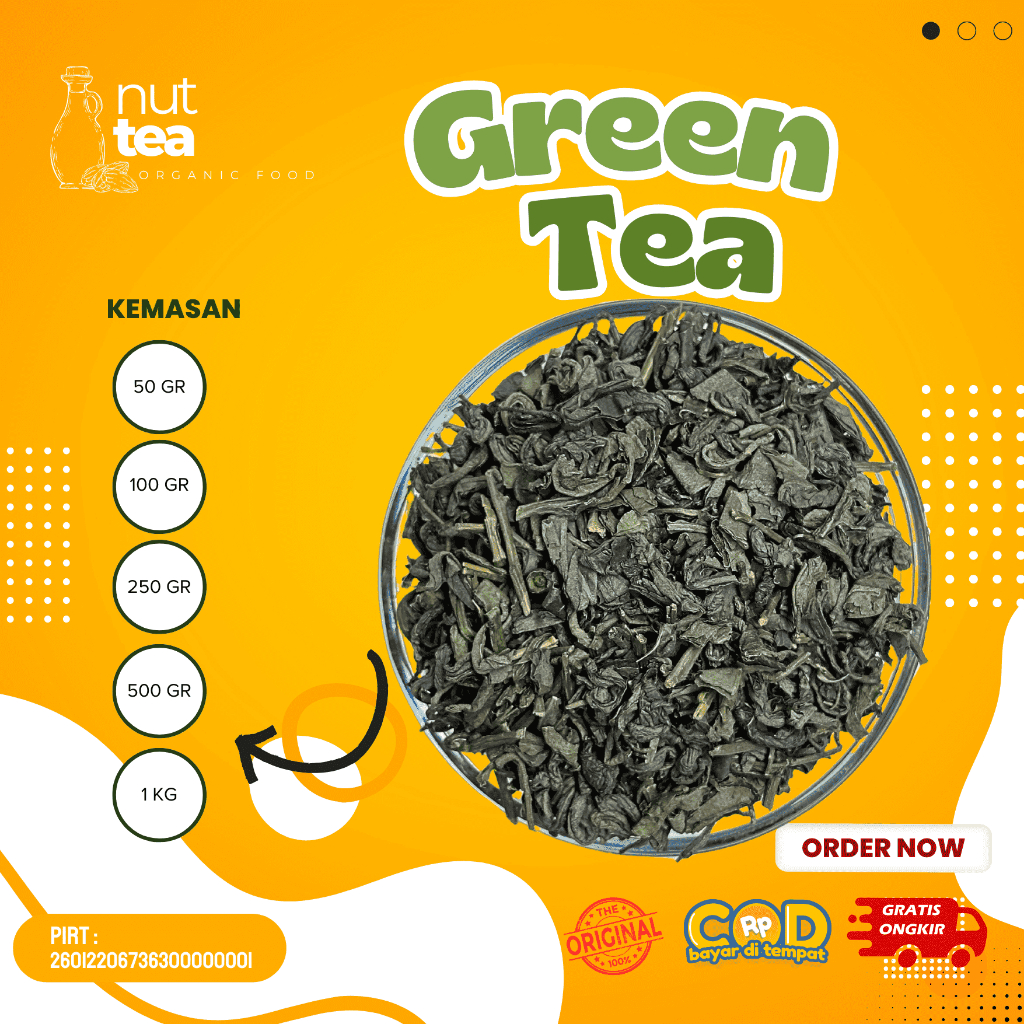 

Daun Teh HIjau 250gr - Green Tea / Organik / Diet