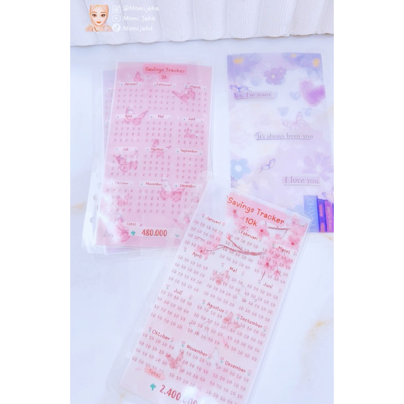 

(bisa custom) mini saving challeng 4 amplop + cover bisa custom