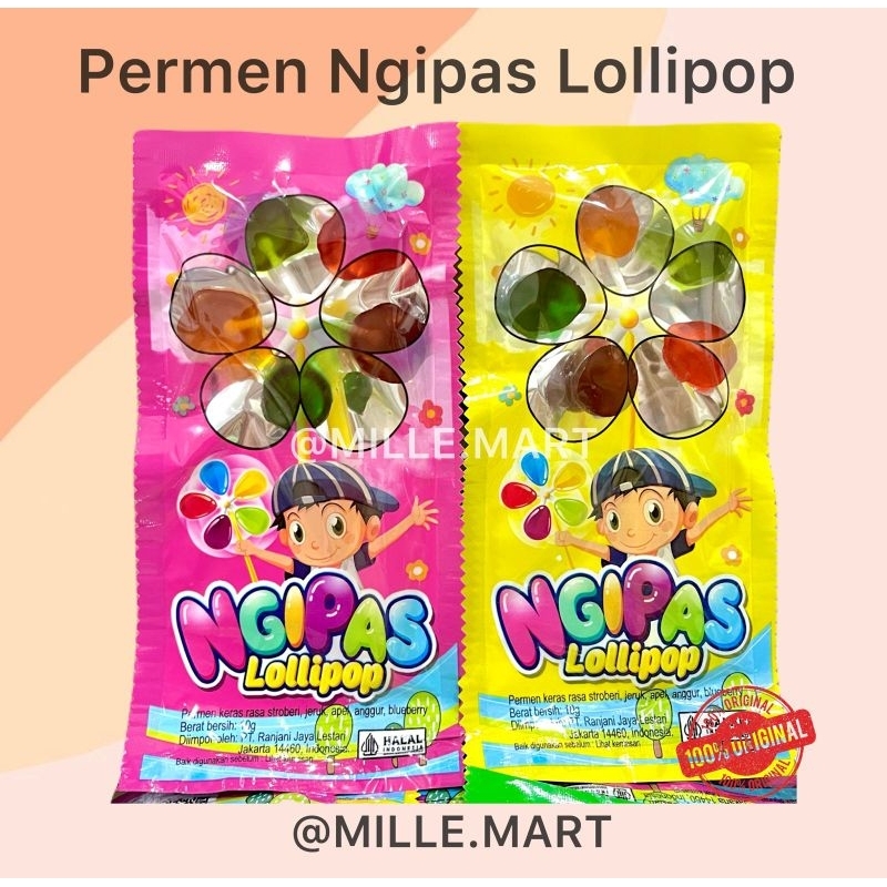 

[Per Pcs] PERMEN NGIPAS KIPAS LOLLIPOP ANEKA RASA BUAH BENTUK KIPAS 10GR