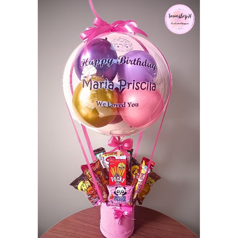READY Buket Balon PVC / Buket Balon Snack / Balon Bloom Box