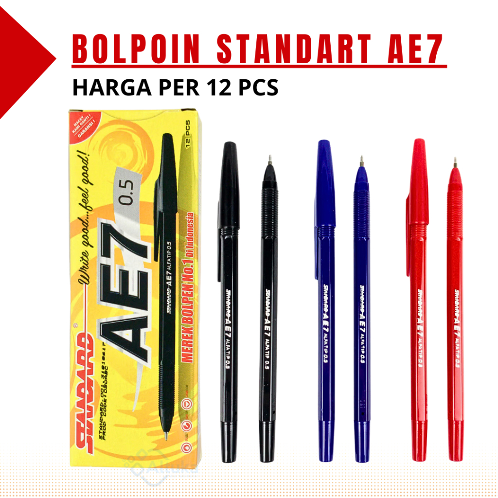 

(12 Pcs) Bulpen Standart AE7 / Pen Standart AE7 / Pulpen Standart AE7