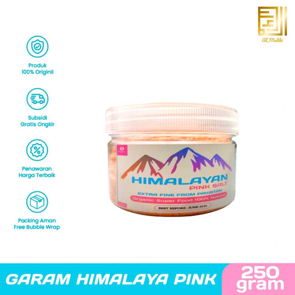 

Garam Himalaya Original 250gram I Himalayan Pink Salt Fine NON GMO Toples