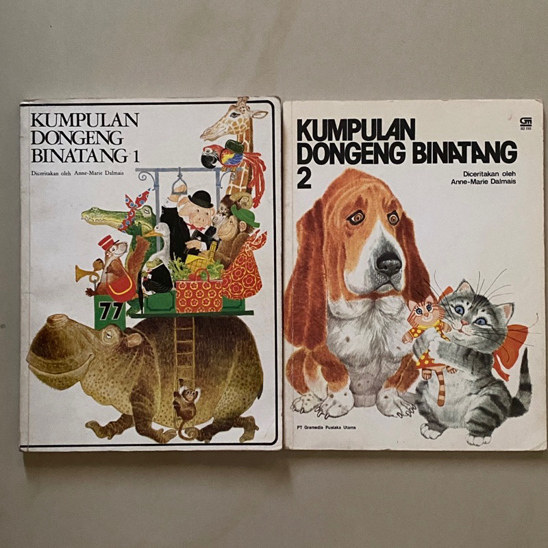 Kumpulan Dongeng Binatang 1 & 2 by Anne - Marie Dalmais (1981 & 1982) MULUS