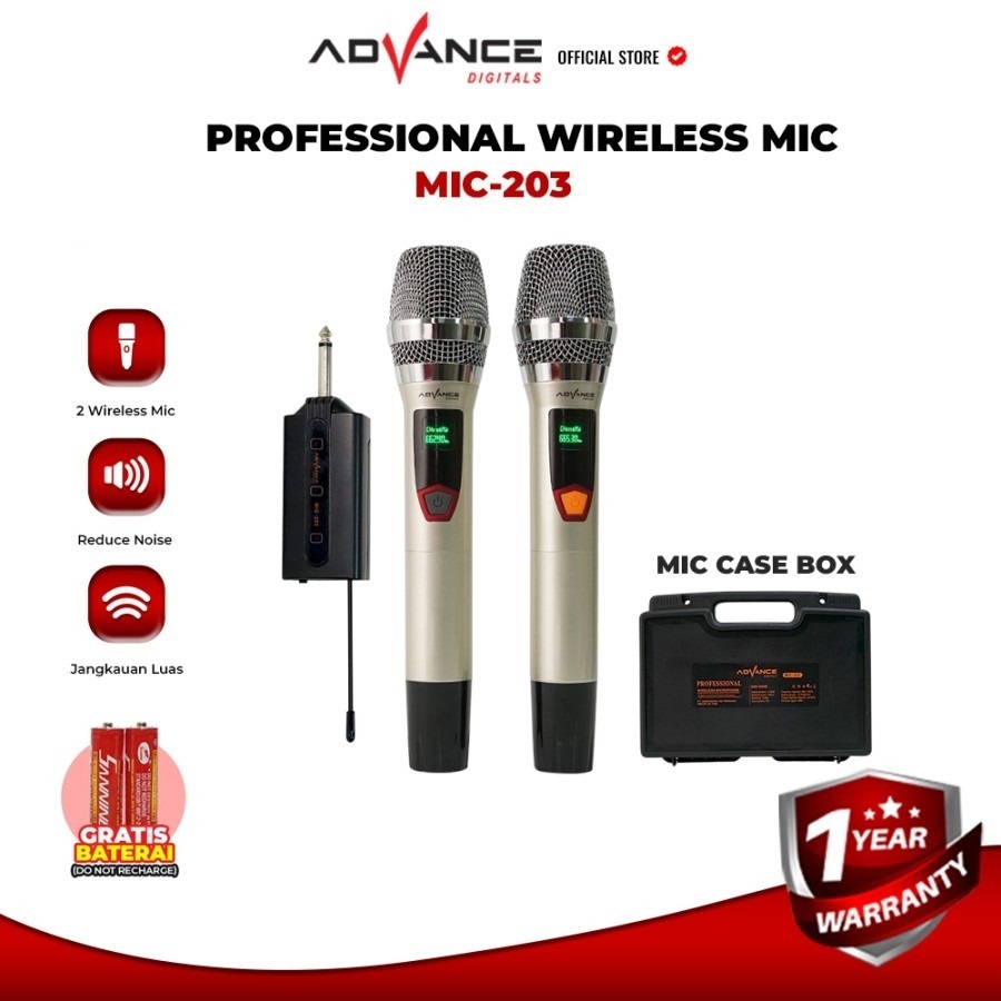 MIC WIRELESS ADVANCE 203 / MICROPHONE PROFESSIONAL