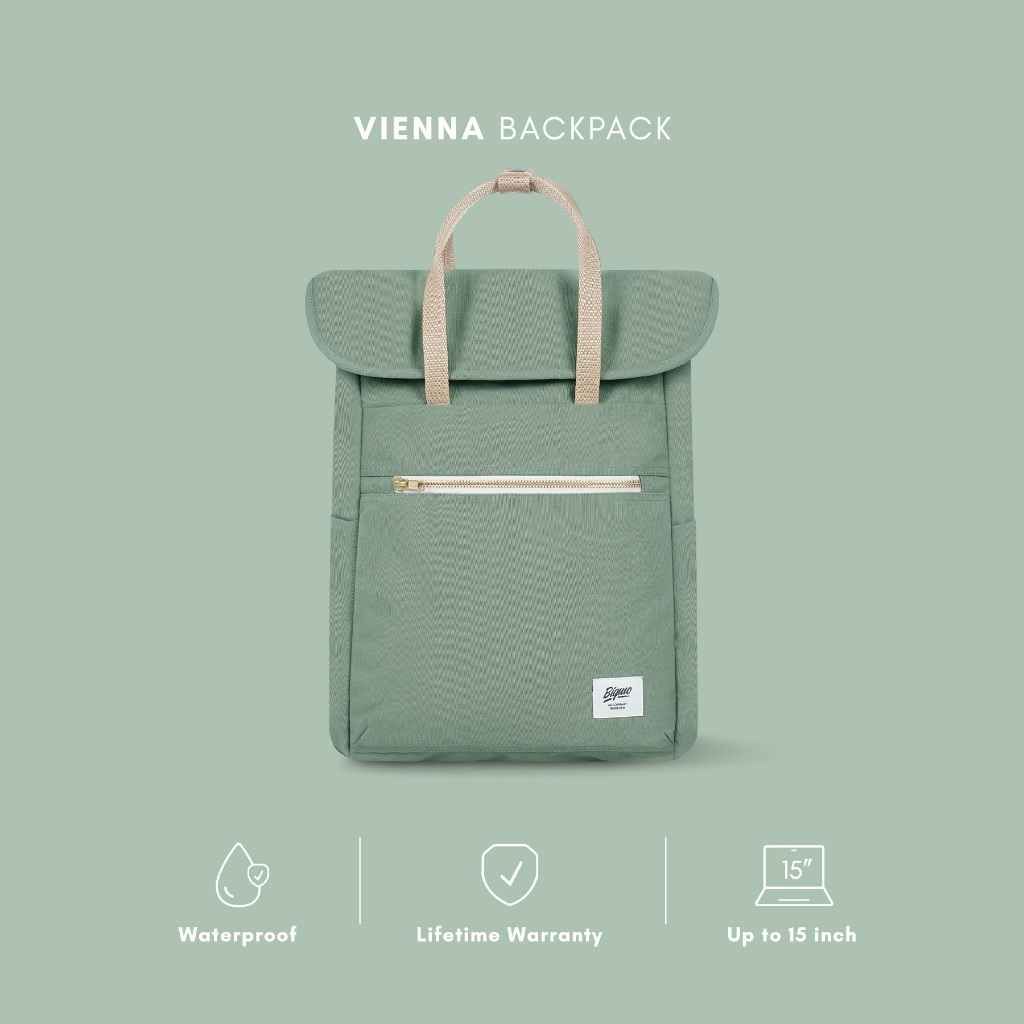 Bigmo Tas Ransel Wanita Water Resistant Water Proof Vienna Pistachio