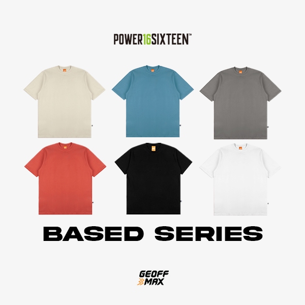 Geoff Max - Heavyweight 16s (Power16) - Based 16 SS Series | Baju Polos Kaos Pria Wanita T-shirt Uni