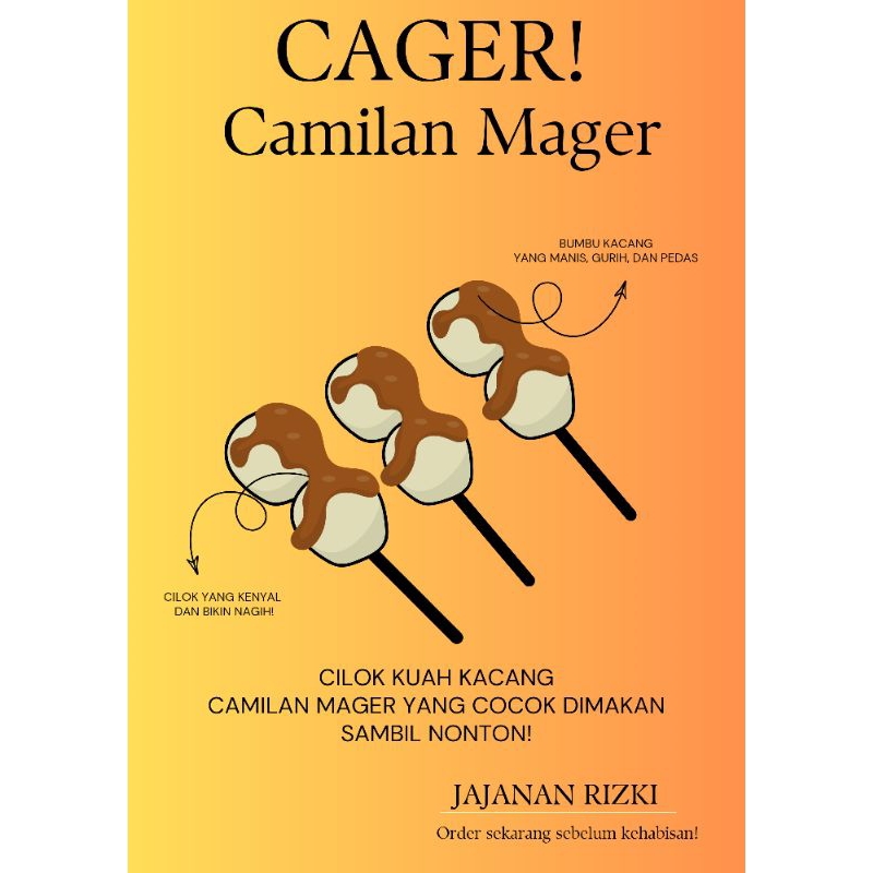 

CAGER! CAMILAN MAGER - CILOK KUAH KACANG