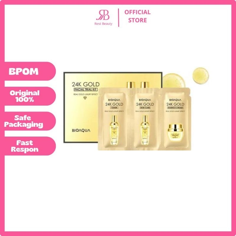 BIOAQUA - Bioaqua 24k Gold Facial Trial Kit BPOM