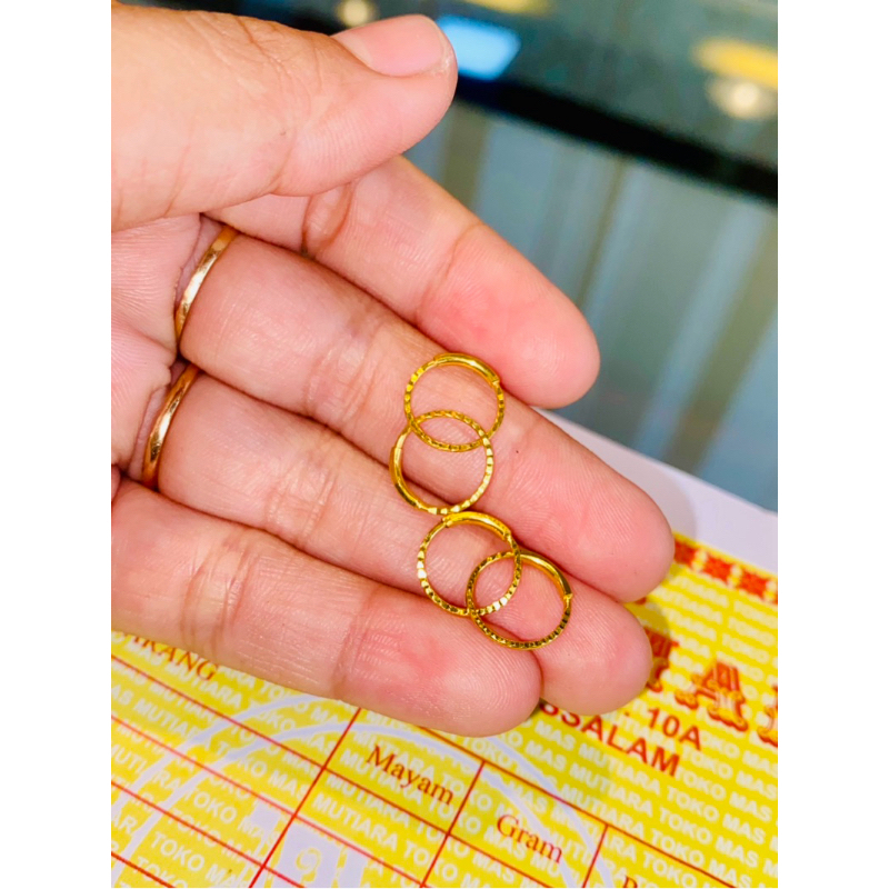 Anting Emas Bayi Asli 16K(karat)/Cap 700