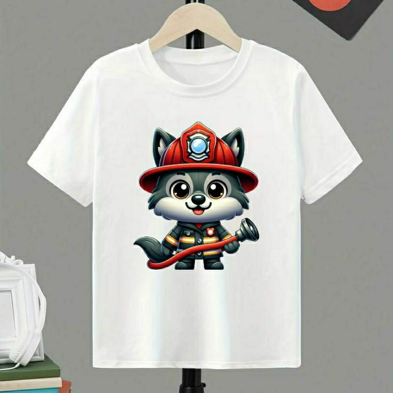 KAOS ANAK ANAK DAMKAR DOG KAOS ANAK CEWEK COWOK TERBARU TERMURAH NEW