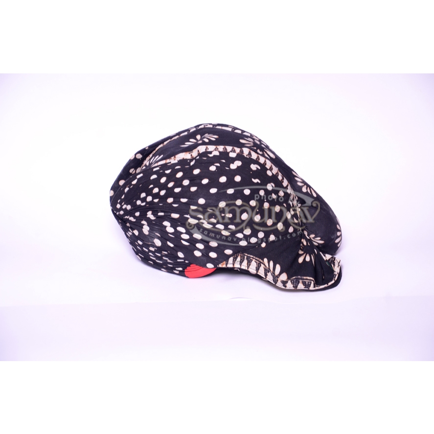 Blangkon Jogja Mataram Motif Macan tutul Ksatrian Putih