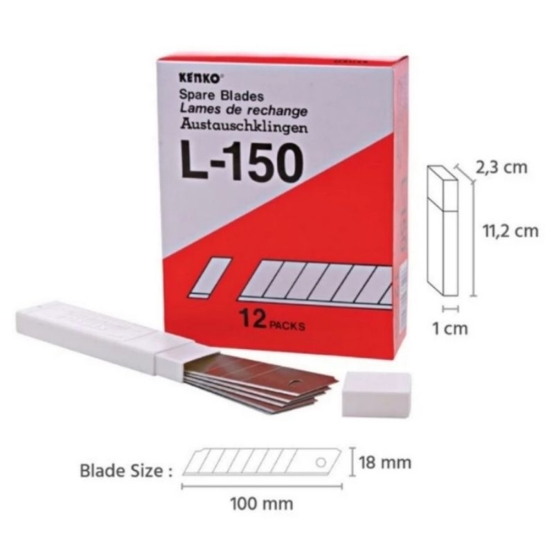 

Refill Isi Cutter Besar KENKO L-150 | 1 Tube isi 5 pisau