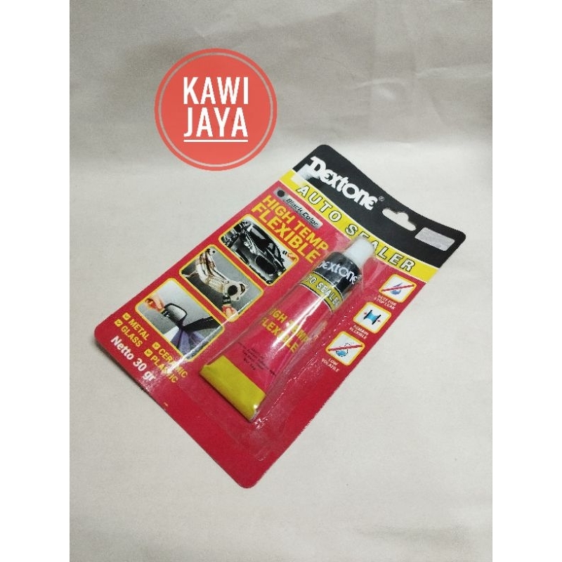 Lem Auto Sealer 30gr Dextone Black Color / Lem Auto Sealer Warna Hitam