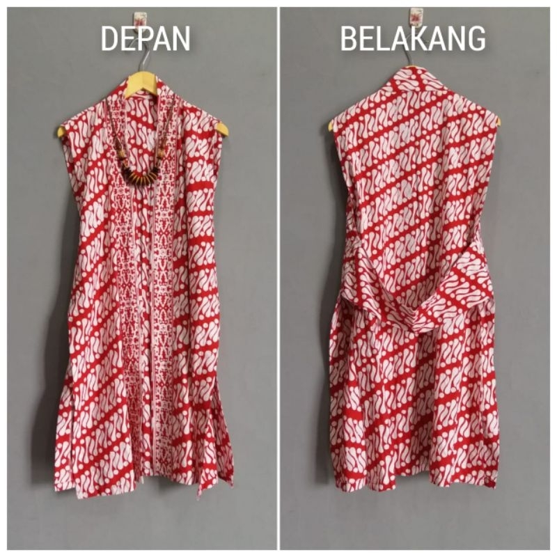 Bolero Batik Vest Cardigan Bolero Batik Outer Eksklusif Batik Modern Katun Cap Garutan Batik Kerja K