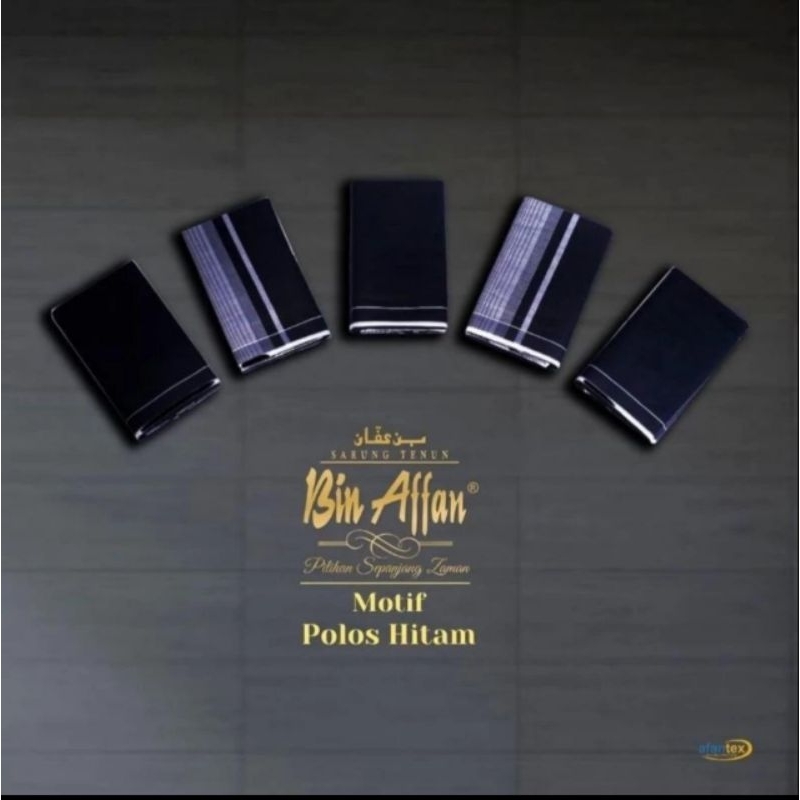 SARUNG TENUN BIN AFFAN MOTIF HITAM TUMPAL KWALITAS ORIGINAL [GROSIR/ECER MURAH]