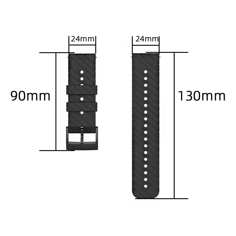 Strap Silikon 24mm Smartwatch Zeblaze Neo 2 Vibe 5 Pro Rubber Tali Jam Tangan