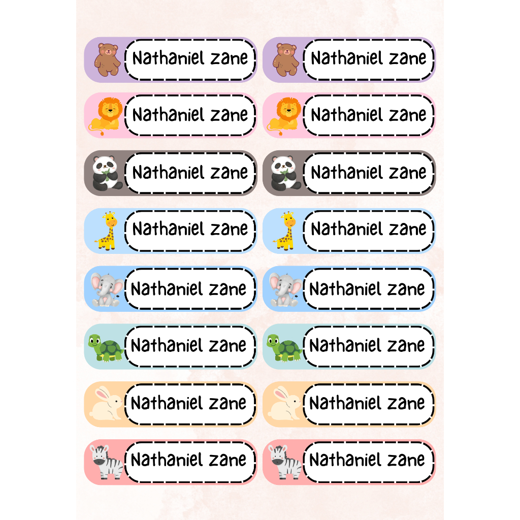 

Sticker Label Nama Anak Sekolah Mini Custom Karakter