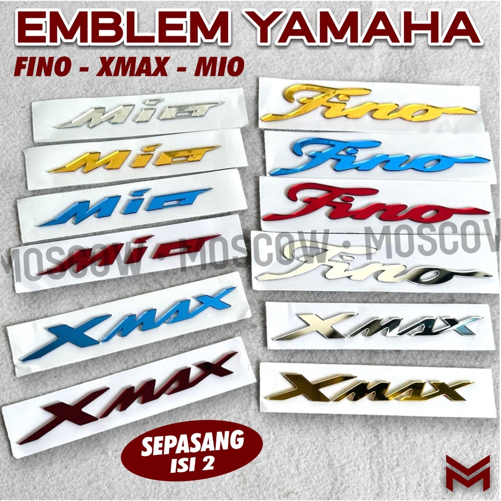 EMBLEM YAMAHA FINO XMAX MIO J MIO M3 MIO SMILE MIO SPORTY MIO Z MIO S MIO SOUL GT 125 AKRILIK 3D LOG