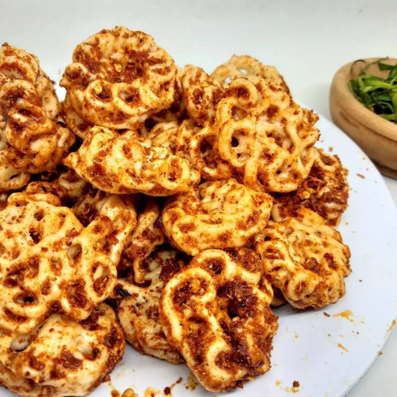 

[[1kg]] KRUPUK SEBLAK MAWAR PEDAS DAUN JERUK