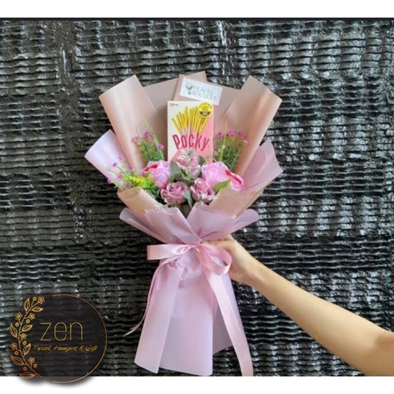 

buket bunga snack edisi pocky 1 pcs (small)