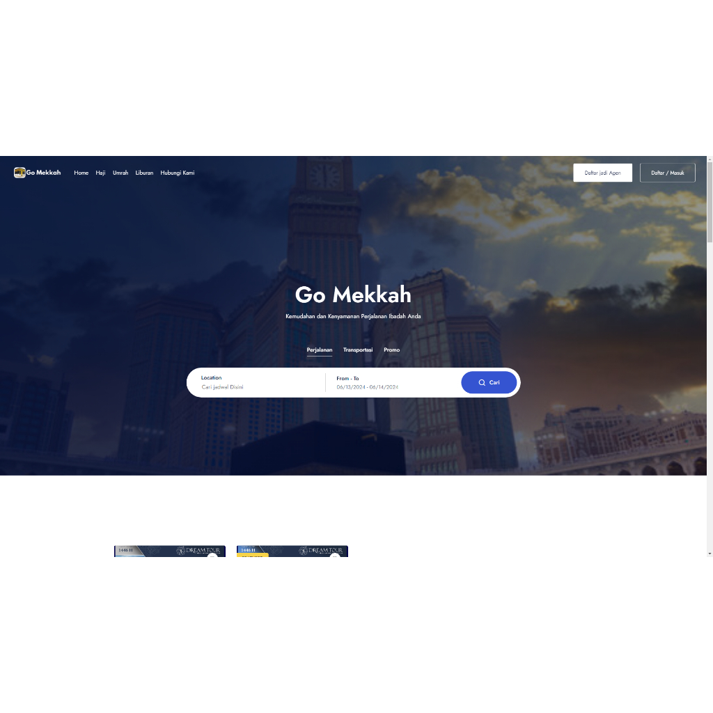 Jasa Pembuatan Website Travel Umrah & Haji FREE DOMAIN 4 TAHUN