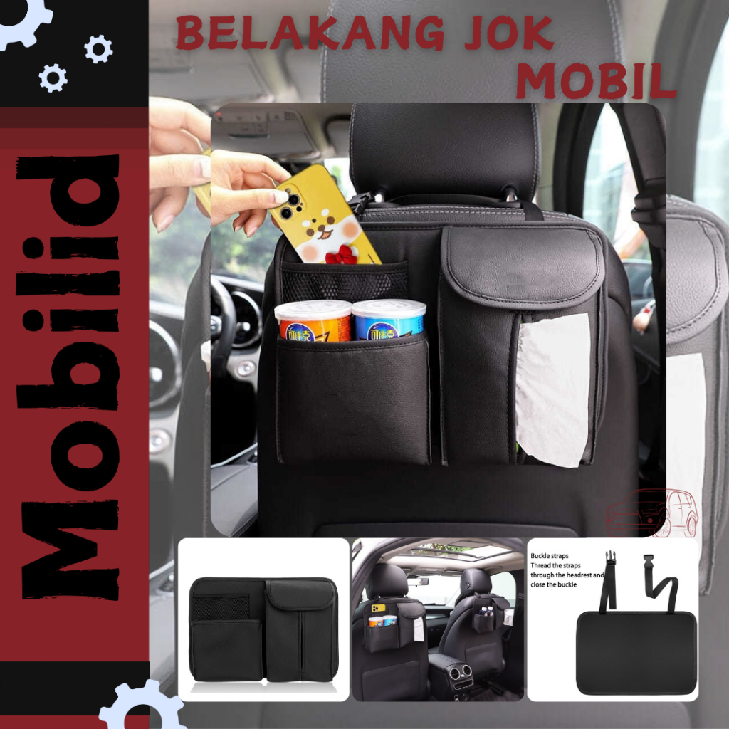 Belakang Jok Mobil Multifungsi Kulit Multifungsi Seat Organizer Tas Organizer