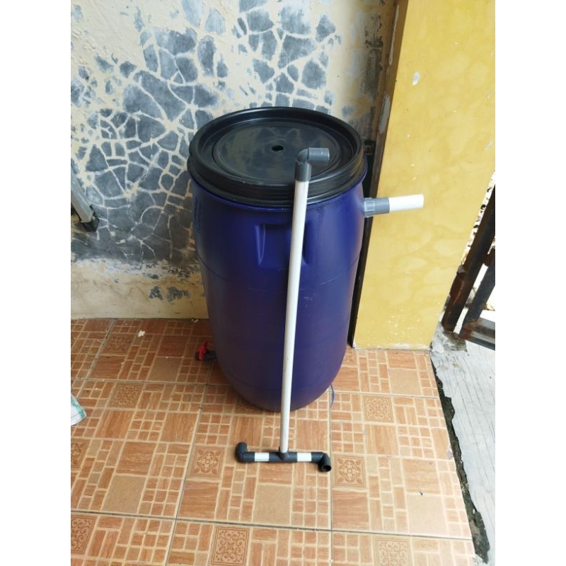 tong filter kolam ikan koi nila lele lobster ukuran 80L 1 output