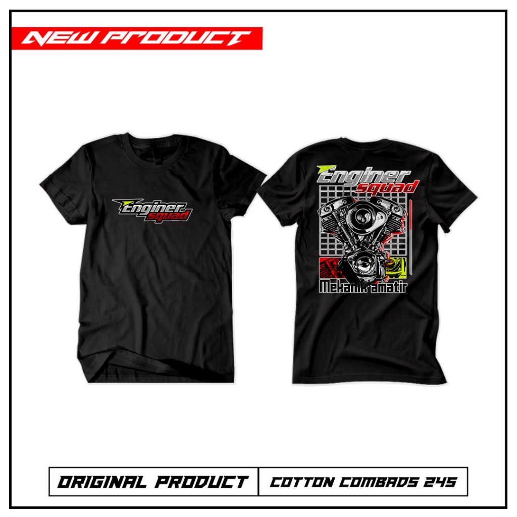 Kaos Enginer Squad  / Kaos Kata Kata / Kaos Keren / Kaos Viral / Kaos Murah